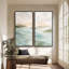 Paysage océanique serein bleu pâle – Ensemble de 2 impressions d'art encadrées sur toile 60"x20"x2, 60"x30"x2-134803996-134803998