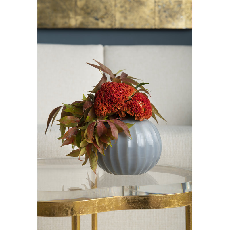 Lida Handmade Glass Table Vase, Smoke