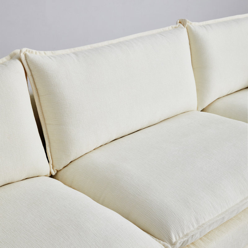 Canapé modulaire en L modulaire, Chenille beige