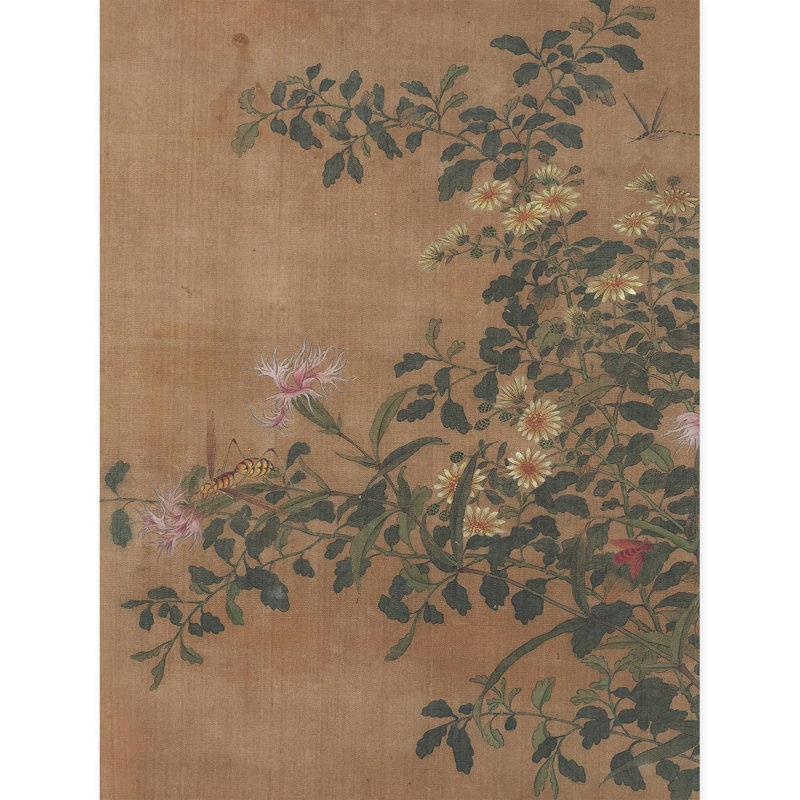 Bordure florale pelez et collez, L 96 po x l 72 po