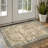 Myshawn Dua Distressed Border Brown Gray Beige Machine Washable Area Rug-1771649796