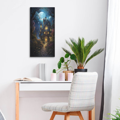 Winston Porter 'Enchanted Castle 2' by Momart Metal Wall Art, 12" x 24"
