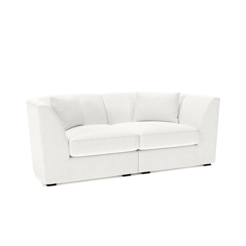 Krista 75" Modular Sofa, Nomad Snow Crypton Chenille