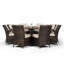 Karas 8 - Person Wicker Patio Dining Set with Round Table , Cushions Included-39926006