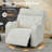  Modern Chenille Oversized Power Swivel Rocker Glider Recliner with Massage and Heat, Double Storage Arm, Cup Holder,Timing and Type-C Port-1421686987