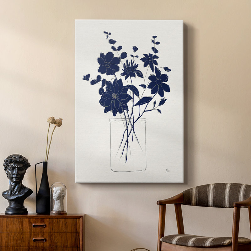 Indigo croquis II - galerie sur mesure, H 27 po x l 18 po
