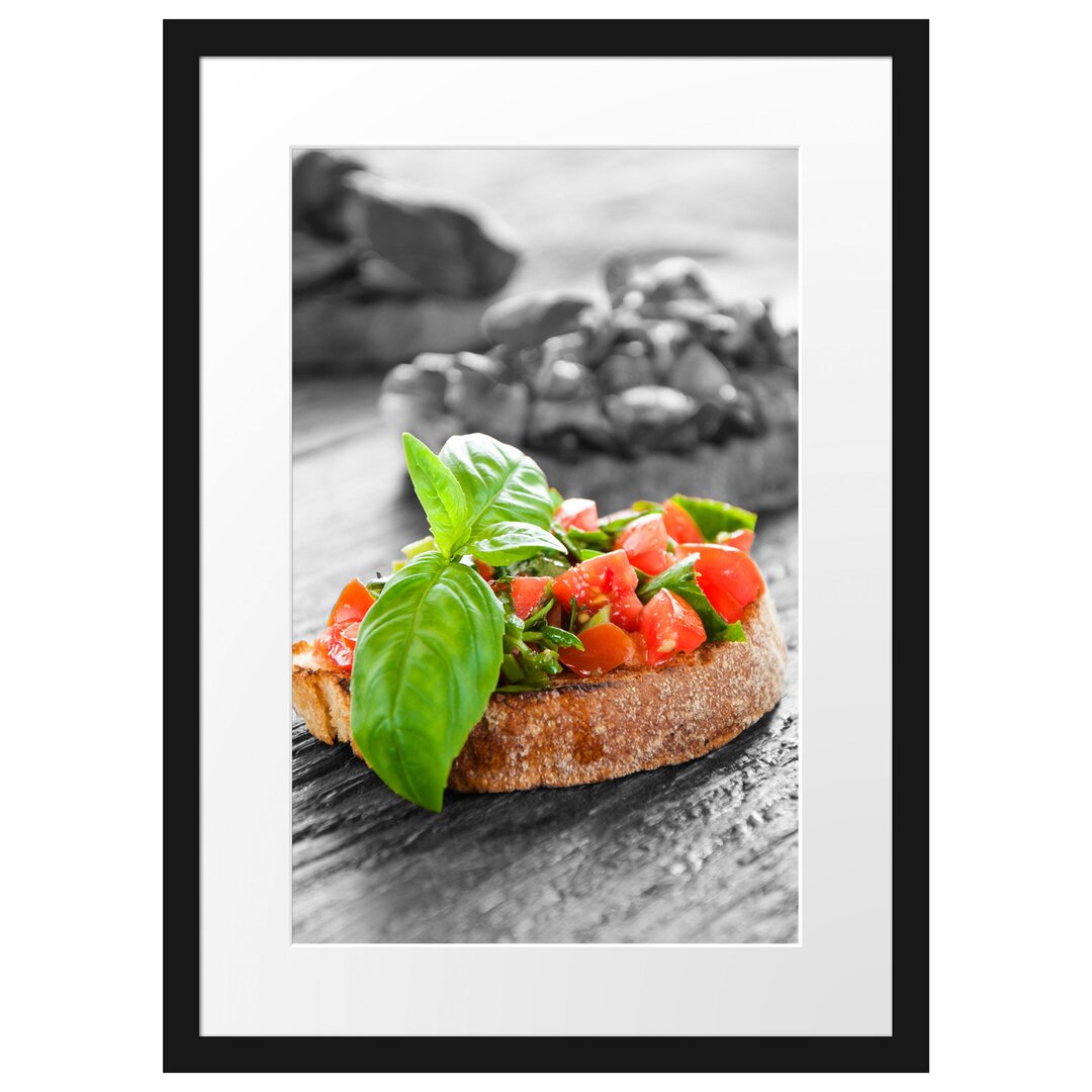 Gerahmtes Poster Leckere Tomaten Bruchetta