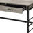 Light Weathered Oak & Black Finish Writing Desk W/USB
