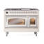 ILVE UN48FNMPEGG Nostalgie II Noblesse 48 inch Dual Fuel Range (8 Sealed Burners + Griddle, Triple Glass Door)-264993568-264993572-264993625