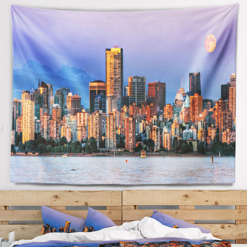 Tapisserie «Vancouver Downtown Skyscrapers», H 68 po x l 80 po