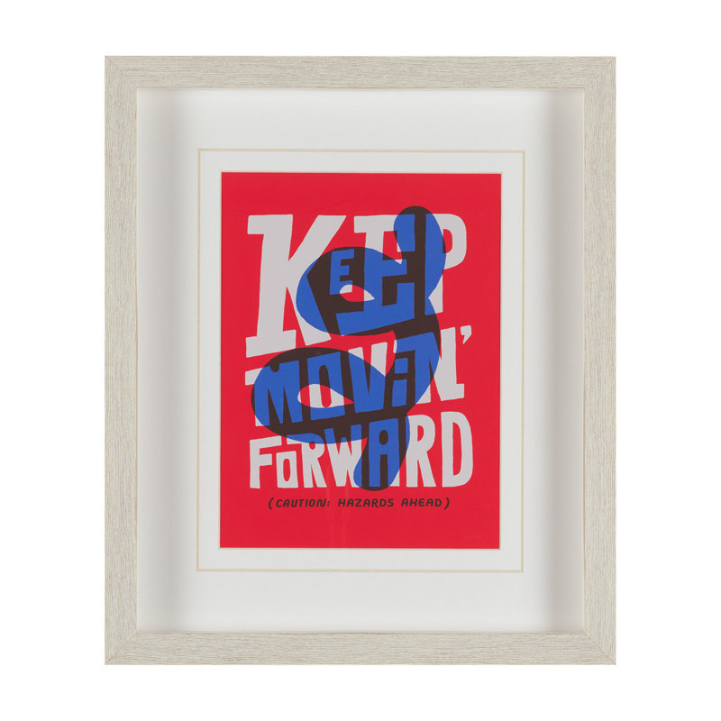 Motivation Mantra I par Michael Mullan, œuvre d'art encadrée sous verre, Rouge, Motivation Mantra I