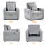 Zuliana Convertible Sleeper Sofa Bed, Pull Out Couch with Adjustable Backrest Recliner Chair