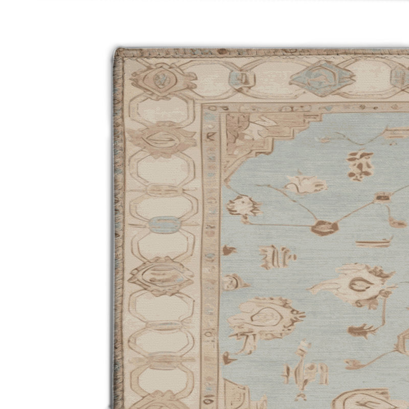 Tapis turc intérieur / extérieur beige, Rectangulaire 2 pi x 3 pi
