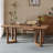 Brown Rectangular Solid Wood Dining Table-1733702290
