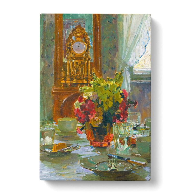 The Breakfast Table by Carl Moll - Wrapped Canvas Painting, 76cm H x 50cm W x 3cm D