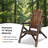 Rustic Solid Wood Patio Dining Chair-2000276766
