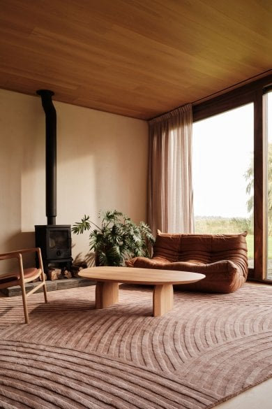 Sono Salmon Area Rug, Rectangle 4' x 6'