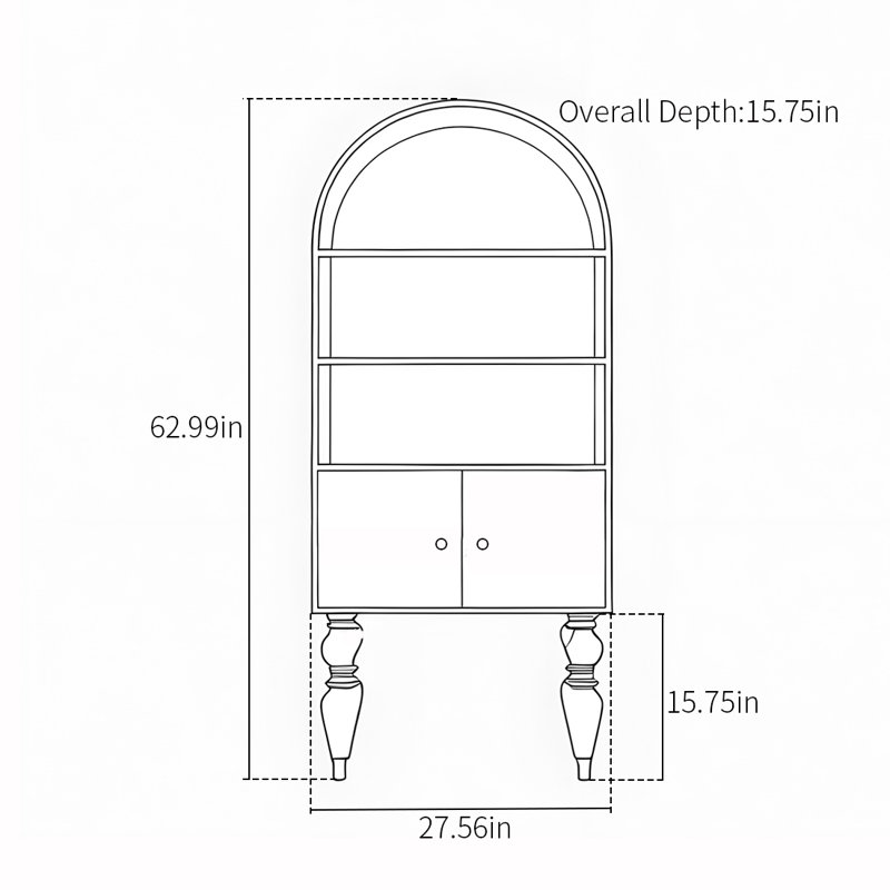 Modern art arch multi-layer display bookcase
