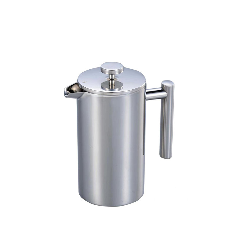Cafetière à double paroi en acier inoxydable 34 oz
