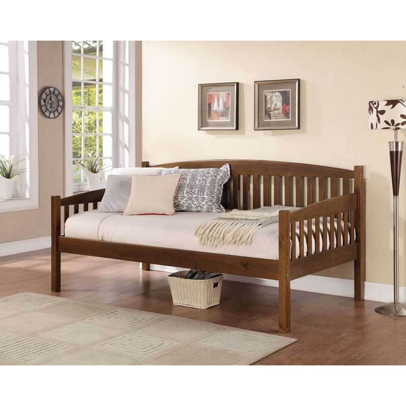 Twin Daybed,Guest Bed,Bed Frame, Brown