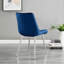 Palermo Velvet Modern Dining Chairs with Tapered Metal Legs & Quilted Diamond Stitching-246538775-160053754