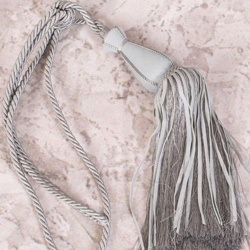 Lucchesi Fabric 10cm Curtain Tieback, White