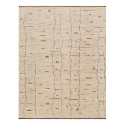 Moroccan Hand Knotted Wool Geometric Area Rug