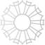 Médaillon de plafond perforé en PVC de qualité architecturale 20 po x P 7 po x P 1/2 po Augustus-40712411-40714630