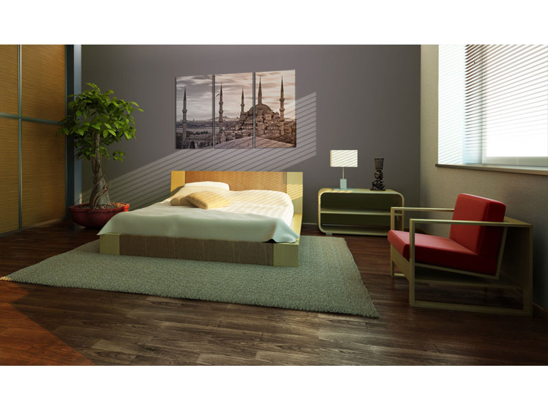 Inspiration From Near East - 3 Piece No Frame Print on Canvas, 80cm H x 120cm W