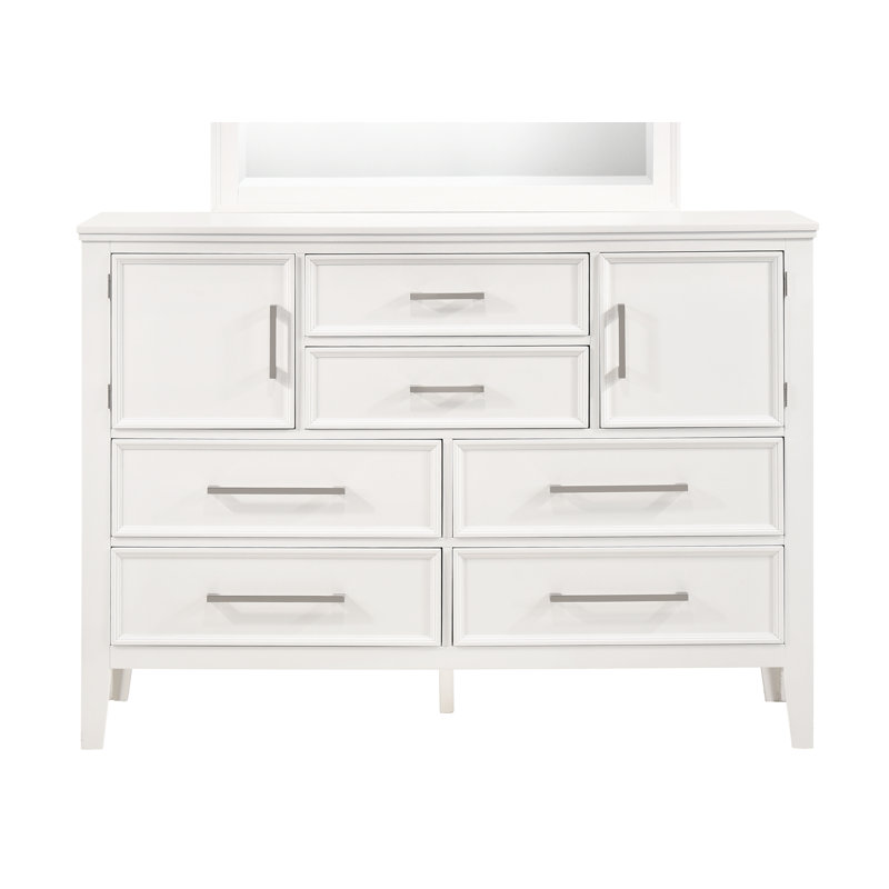 Jonnathan 6-Drawer Dresser with Door, White