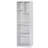 5-Cube Narrow White Bookcase, Small Storage Cabinet with Open Shelves (Set of 2)-428266954