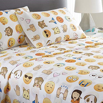 Emoji Microfiber Sheet Set