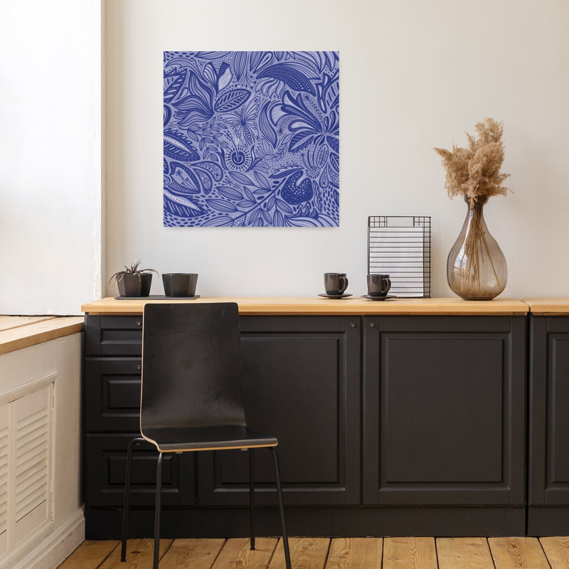 Art contemporain, art tropical papillon, H 18 po x l 18 po