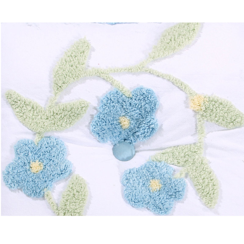 Housse et insert de coussin 100% coton Bloomfield Square, Bleu