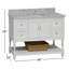 Ensemble de meuble-lavabo simple de 48 po Hampton-708578988-708578984