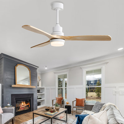 Detrica 52" Ceiling Fan with LED Lights and Remote Included