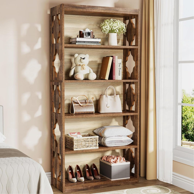 Étagère de rangement à hauteur ouverte 69,88 "à 6 niveaux avec tablettes Rhombus pour appartement, bureau, chambre à coucher et salon
