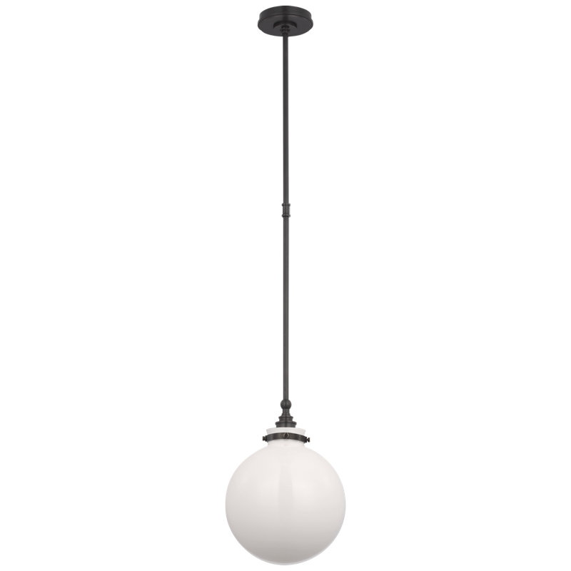Parkington 1 - Light Pendant, Antique-Burnished Brass, Clear Glass, 17.75" H x 14" W x 14" D