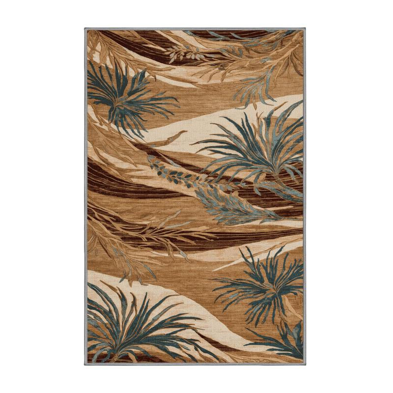 Tapis brun lavable à la machine, Tapis de couloir 2 pi x 4 pi