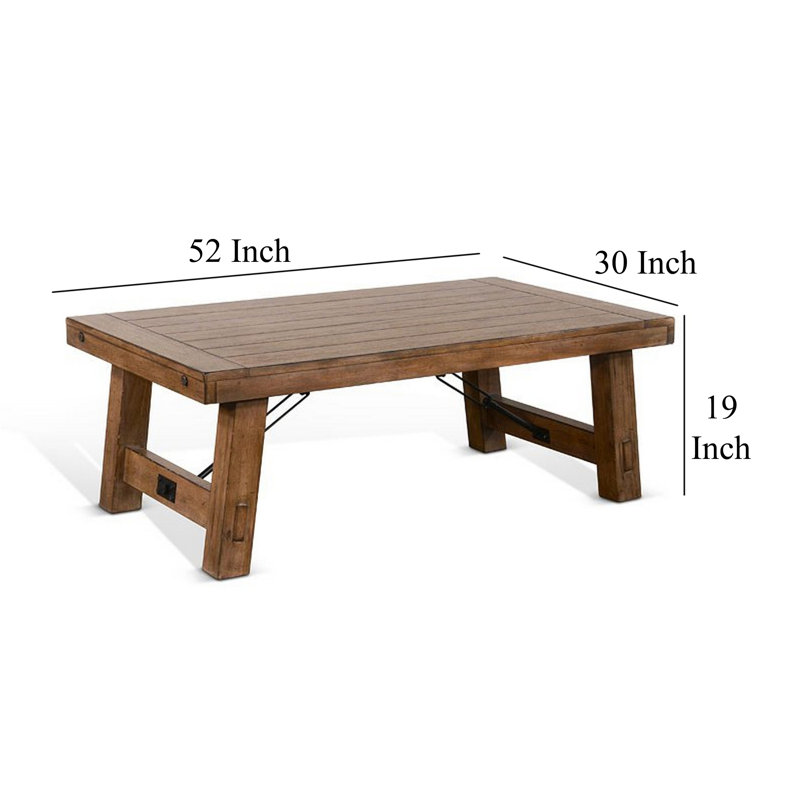Rianne Solid Wood Top Coffee Table