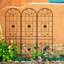 Paquet de 2 treillis de jardin en métal 86,7 po x 19,7 po, antirouille pour l'extérieur pour plantes grimpantes, support en fer noir 19,7 po, antirouille