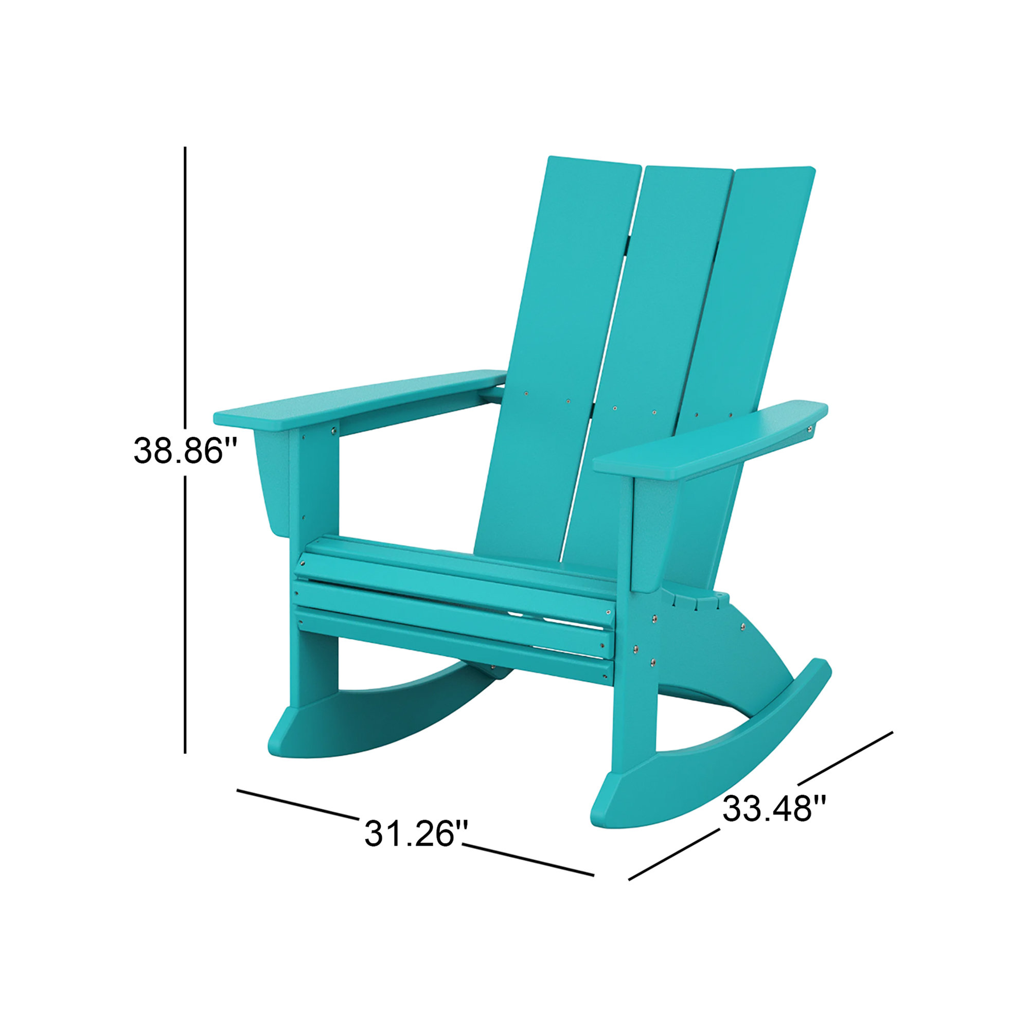 POLYWOOD Outdoor Rocking Polywood Chair, Aruba