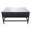 Table basse contemporaine en bois avec base en métal et plateau relevable au look naturel gris - option élégante