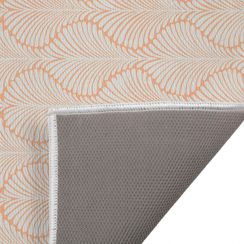 Paillasson Elegant Palms, Pêche / orange, L 17 po x L 24 po