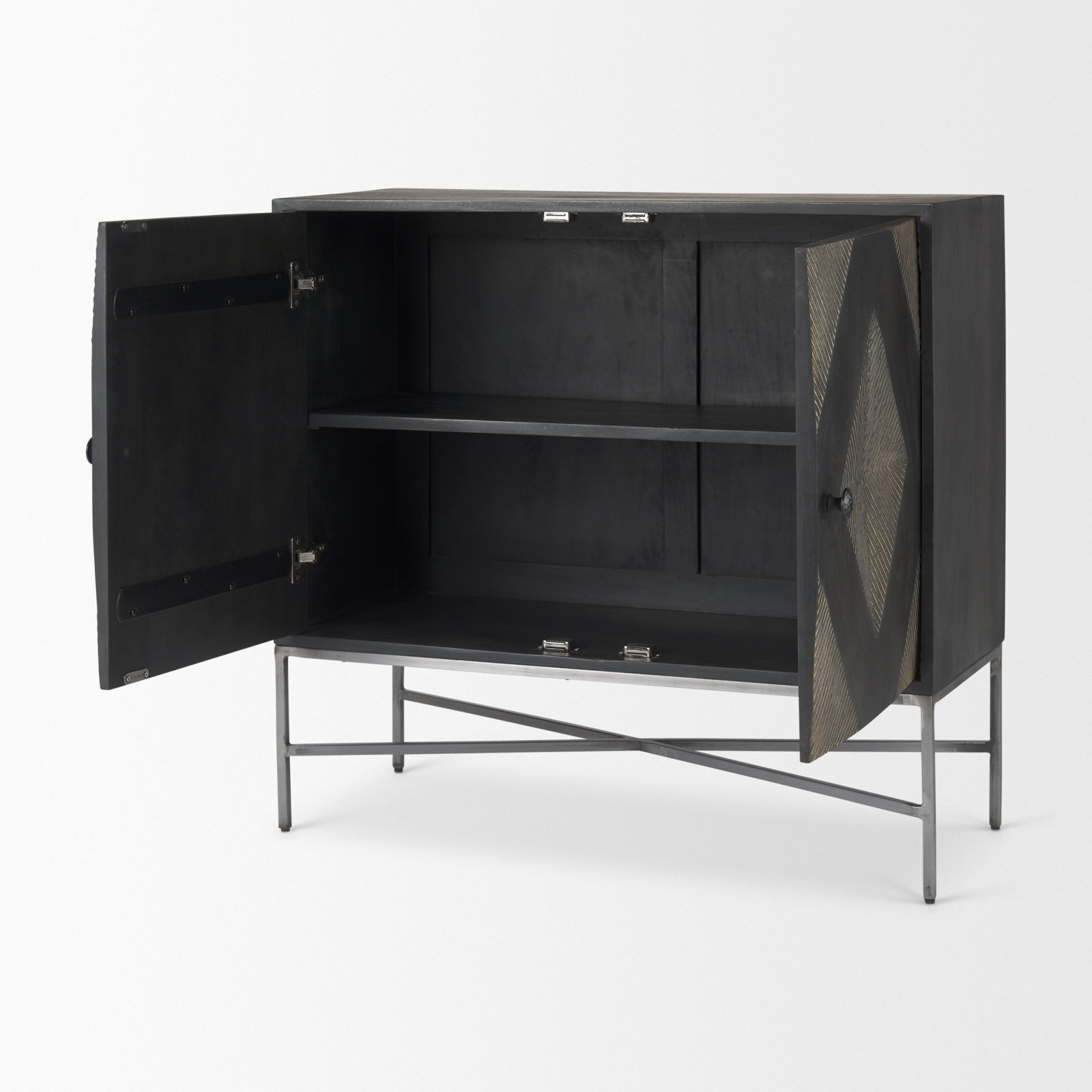 Windcrest Solid Wood Storage Cabinet, Brown