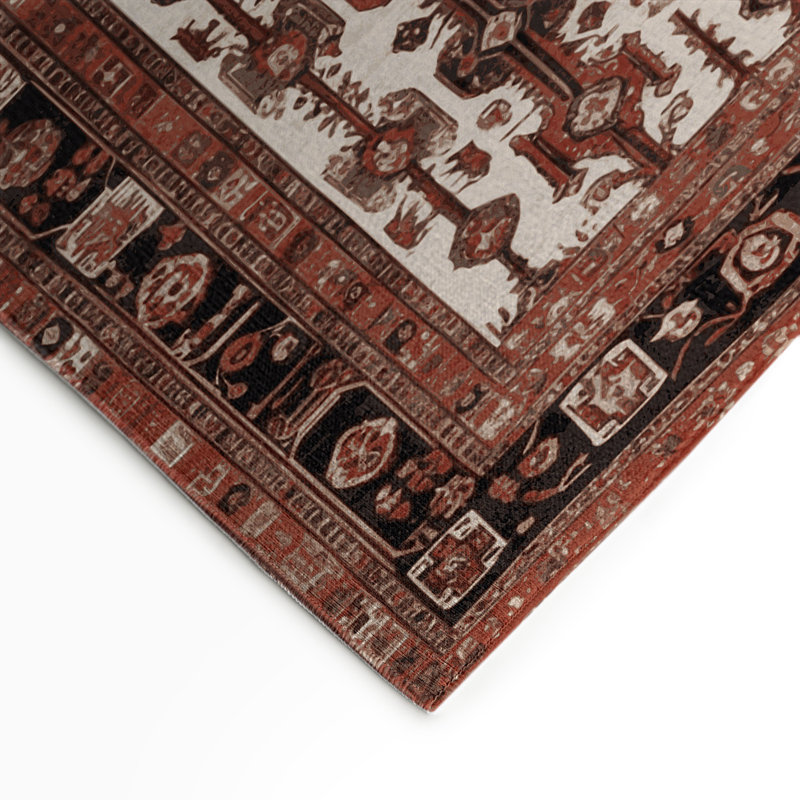Tapis turc intérieur et extérieur noir, Rectangle 5 pi x 7 pi