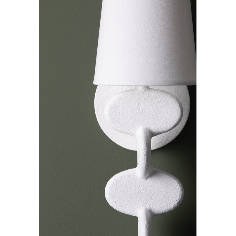 Applique murale 1 lumière Ellios, Blanc gesso