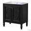 Meuble-lavabo de style rétro 30 po avec lavabo-2101462588
