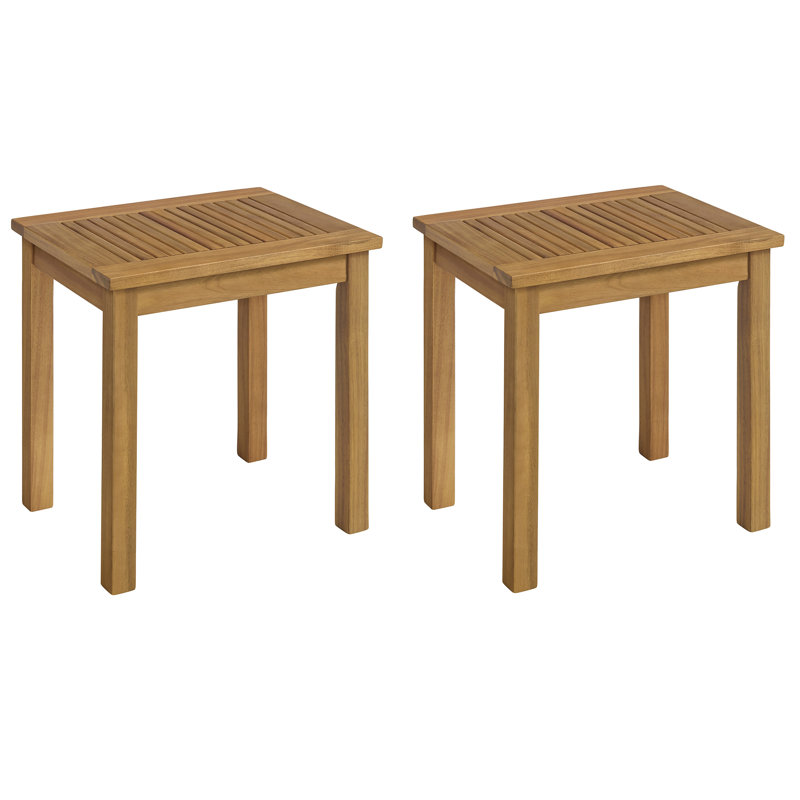 Aamori Rectangular Outdoor Side Table , 19'' in. W 15'' in. D