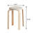Set of 4 Stackable Stools, Stackable Bentwood Stools, Round Backless Chairs for Dining Room, Kitchen, Classroom